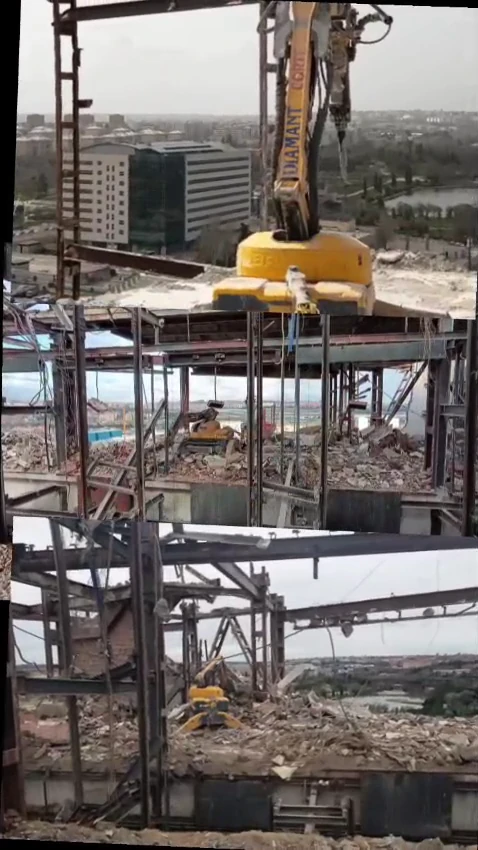Robot de Diamantcorte realizando trabajos de demolición en hospital 12 de Octubre en Madrid